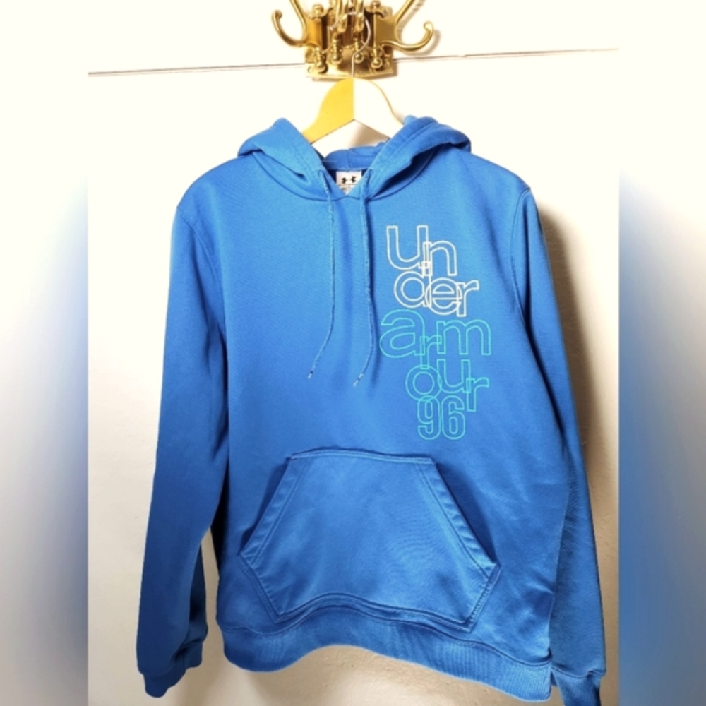 Under Armour 96 Hoodie Sweatshirt pullover Blue Size Large